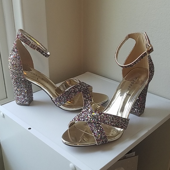 Madden Girl Shoes - 💖Madden Girl Brinn Rainbow Glitter Heels Size 7💖